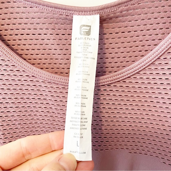 Fabletics | Musetta Long Sleeve Mesh Top Size Large - Picture 3 of 10